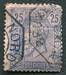 N°0048-1884-BELGIQUE-ROI LEOPOLD II-25C-BLEU S/ROSE 