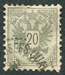 N°0044-1883-AUTRICHE-ARMOIRIE-20K-GRIS 