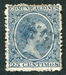 N°0204-1889-ESPAGNE-ALPHONSE XIII-25C-BLEU 