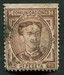 N°0166-1876-ESPAGNE-ALPHONSE XII-25C-MARRON 