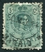 N°0243-1909-ESPAGNE-ALPHONSE XIII-5C-VERT 