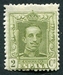 N°0272-1922-ESPAGNE-ALPHONSE XIII-2C-OLIVE 