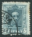 N°0277-1922-ESPAGNE-ALPHONSE XIII-15C-VERT/GRIS 
