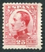 N°0408-1930-ESPAGNE-ALPHONSE XIII-25C-ROUGE CARMINE 