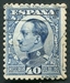 N°0410-1930-ESPAGNE-ALPHONSE XIII-40C-BLEU 