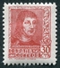N°0604A-1938-ESPAGNE-FERDINAND LE CATHOLIQUE-30C-ROUGE 