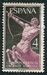 N°033-1956-ESPAGNE-CENTAURE-4P-BRUN/NOIR ET LILAS 