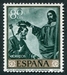 N°1086-1962-ESPAGNE-TABLEAU-JESUS COURONNANT ST JOSEPH-80C 