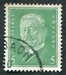 N°402-1928-ALLEM-VON HINDENBURG-5P-VERT CLAIR 
