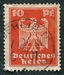 N°350-1924-ALLEM-NOUVEL AIGLE HERALDIQUE-10P-VERMILLON 