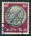 N°497-1933-ALLEM-MARECHAL HINDENBURG-60P-LIE DE VIN/NOIR 