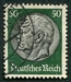 N°496-1933-ALLEM-MARECHAL HINDENBURG-50P-VERT ET NOIR 