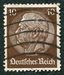 N°489-1933-ALLEM-MARECHAL HINDENBURG-10P-MARRON 