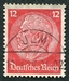 N°490-1933-ALLEM-MARECHAL HINDENBURG-12P-ROUGE CARMINE 