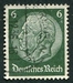 N°487-1933-ALLEM-MARECHAL HINDENBURG-6P-VERT FONCE 