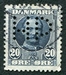 N°0057-1907-DANEMARK-ROI FREDERIC VIII-20O-BLEU 