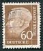 N°0127A-1957-ALL FED-PRESIDENT THEDORE HEUSS-60P-BRUN/JAUNE 