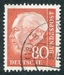 N°0128A-1957-ALL FED-PRESIDENT THEDORE HEUSS-80P-ROUGE/ORANG 