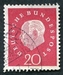 N°0175-1959-ALL FED-75E ANNIV PRES T.HEUSS-20P-ROUGE CARMINE 