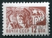 N°3166-1966-RUSSIE-OUVRIER-12K-BRUN/ROUGE 
