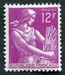 N°1116-1957-FRANCE-TYPE MOISSONNEUSE-12F-LILAS/ROSE 