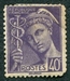 N°0413-1938-FRANCE-TYPE MERCURE-40C-VIOLET 