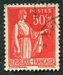 N°0283-1932-FRANCE-TYPE PAIX-50C-ROSE ROUGE 