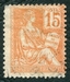 N°0117-1900-FRANCE-TYPE MOUCHON-15C-ORANGE 