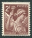 N°0653-1944-FRANCE-TYPE IRIS-2F-BRUN 