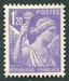 N°0651-1944-FRANCE-TYPE IRIS-1F20-VIOLET 