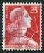 N°1011C-1955-FRANCE-MARIANNE DE MULLER-25F-ROUGE 