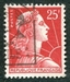 N°1011C-1955-FRANCE-MARIANNE DE MULLER-25F-ROUGE 