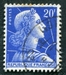 N°1011B-1955-FRANCE-MARIANNE DE MULLER-20F-BLEU 