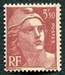 N°0716B-1945-FRANCE-MARIANNE DE GANDON-3F50-ROUGE/BRUN 