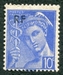 N°0657-1944-FRANCE-TYPE MERCURE-SURCHARGE RF-10C-OUTREMER 