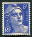  N°0720-1945-FRANCE-MARIANNE DE GANDON-6F-BLEU/VIOLET 