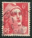 N°0721A-1945-FRANCE-MARIANNE DE GANDON-6F-ROSE CARMINE 
