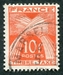 N°086-1946-FRANCE-TYPE GERBES-10F-ROUGE/ORANGE 