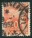N°086-1946-FRANCE-TYPE GERBES-10F-ROUGE/ORANGE 