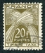 N°087-1946-FRANCE-TYPE GERBES-20F-BRUN/OLIVE 