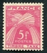N°085-1946-FRANCE-TYPE GERBES-5F-ROSE/LILAS 