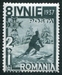 N°0518-1937-ROUMANIE-SPORT-SKI-2L+1L-VERT/GRIS 