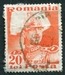 N°0496-1935-ROUMANIE-ROI CHARLES II-20L-ROUGE/ORANGE 