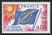 N°047-1975-FRANCE-CONSEIL EUROPE-DRAPEAU-80C 