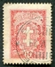 N°267-1927-LITUANIE-CROIX DE LORRAINE-15C-ROUGE 