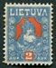 N°094-1921-LITUANIE-KESTUTIS-2A-BLEU ET ROUGE 