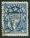 N°088-1921-LETTONIE-ARMOIRIES-10R-BLEU 