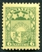 N°177-1931-LETTONIE-ARMOIRIES-6S-VERT S/JAUNE 