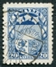 N°101-1923-LETTONIE-ARMOIRIES-20S-BLEU 