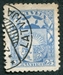 N°102-1923-LETTONIE-ARMOIRIES-25S-OUTREMER 
